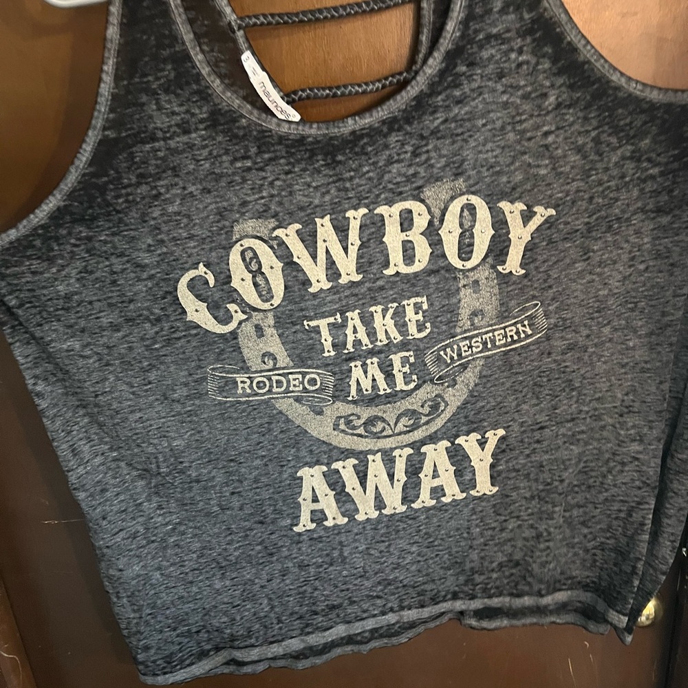 Plus size Gray Graphic Tank Top
